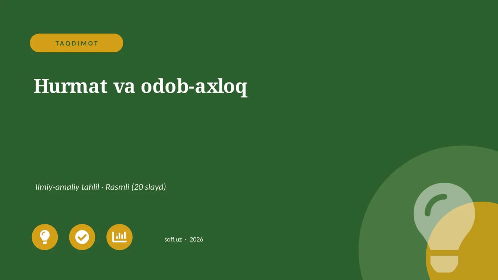 Hurmat va odob-axloq Ilmiy-amaliy tahlil