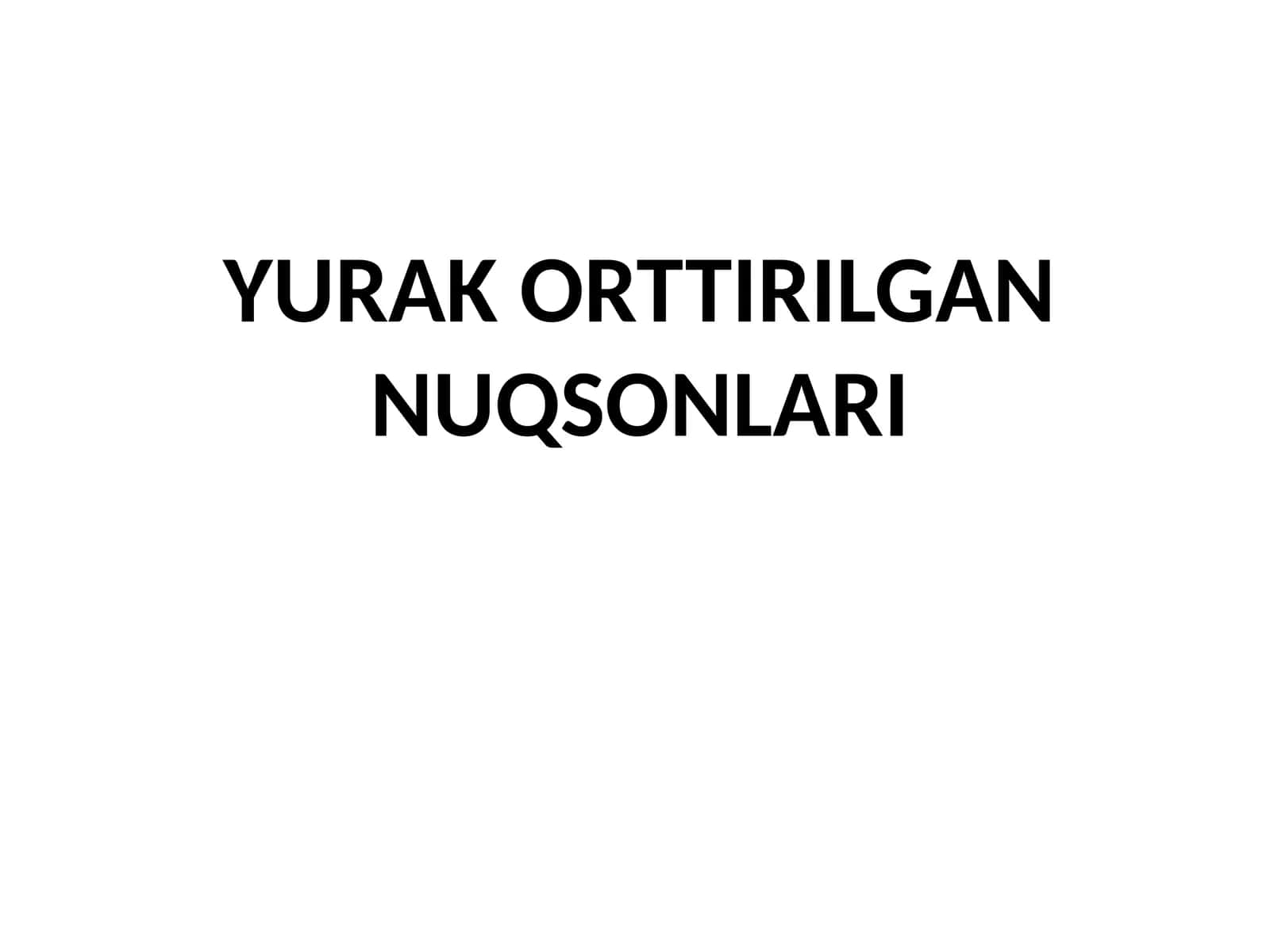Yurak orttirilgan nuqsonlari