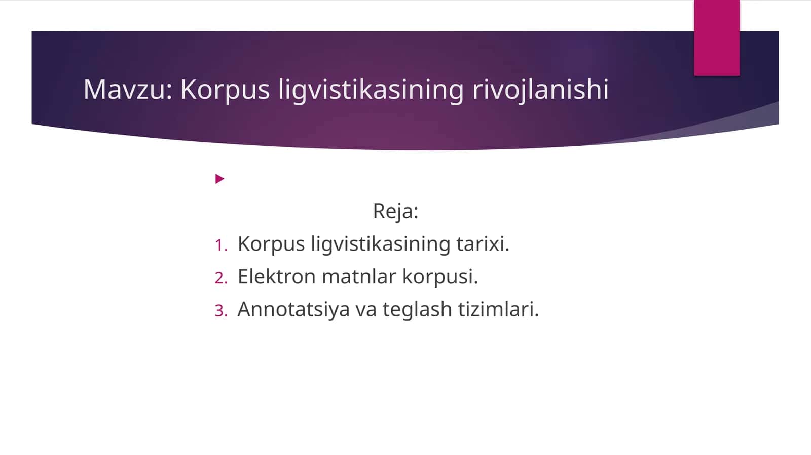 Korpus ligvistikasining rivojlanishi