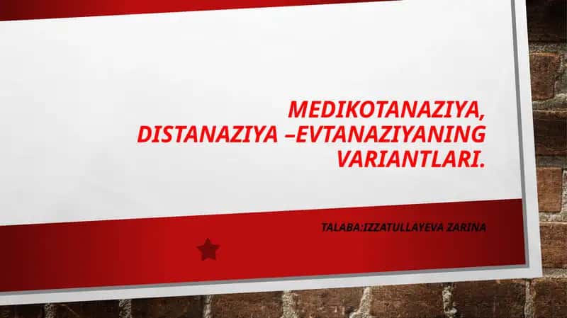 Mdikotanaziya evtanaziya distanaziya