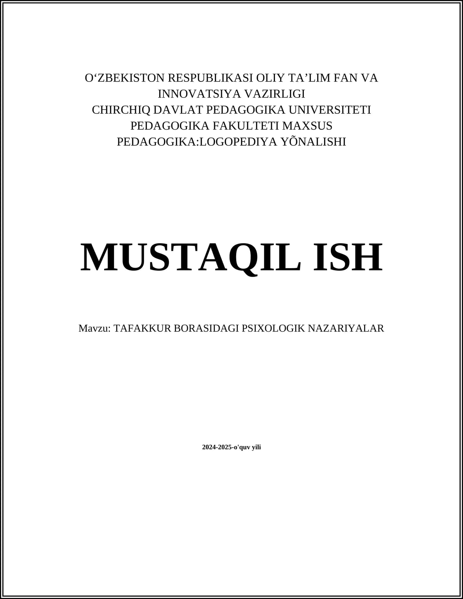 Tafakkur psixologiyasi