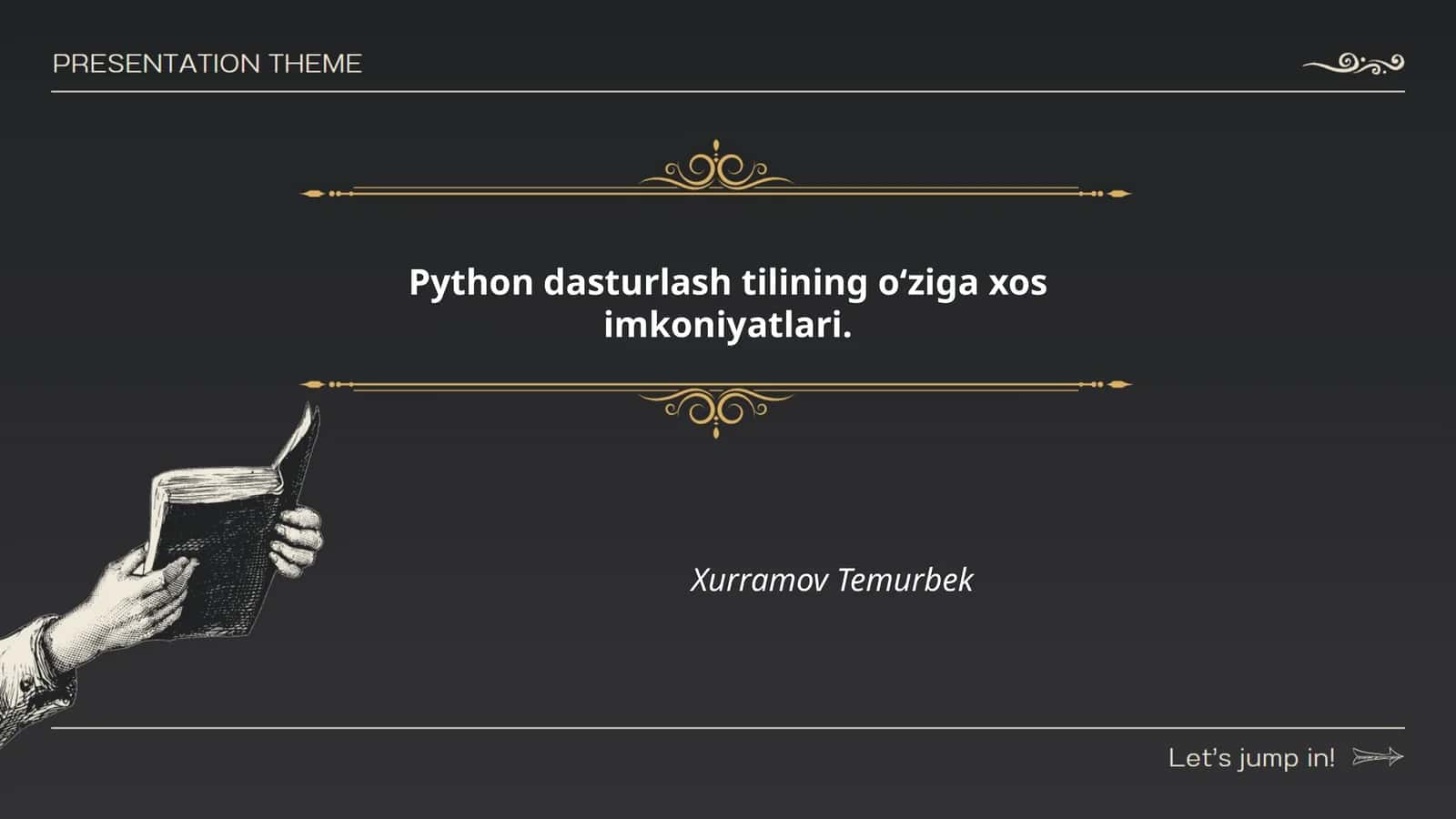 Python dasturlash tilining o‘ziga xos imkoniyatlari