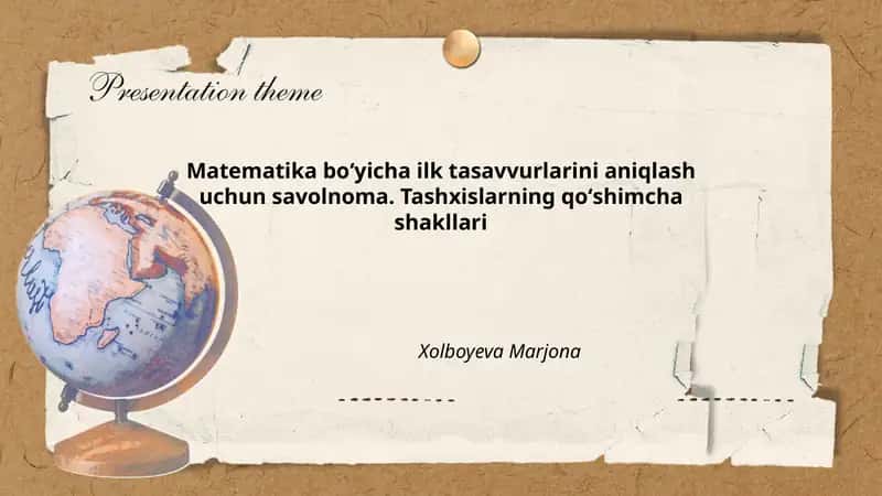 Savolnoma bo‘yicha matematika
