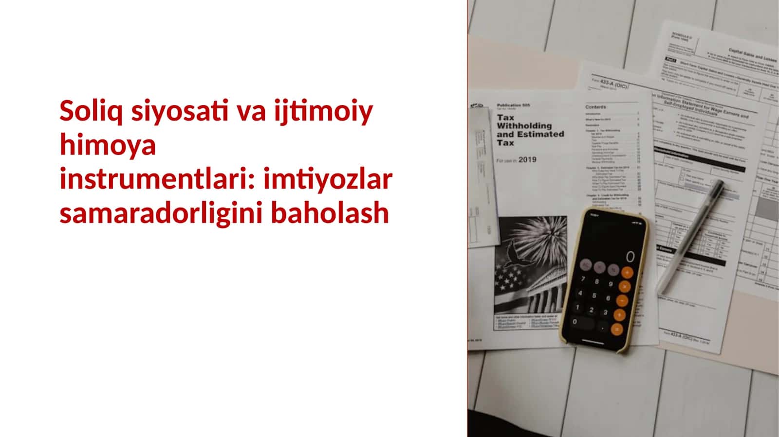 Soliq siyosati va ijtimoiy himoya