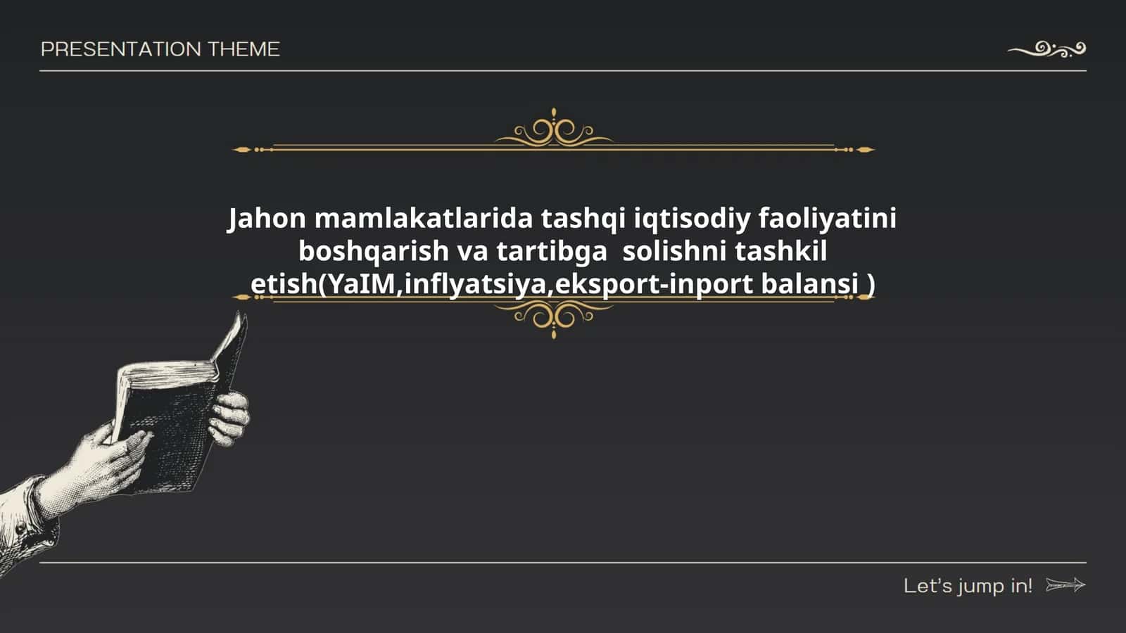 Jahon mamlakatlarida tashqi iqtisodiy faoliyatni boshqarishning asosiy prinsiplari