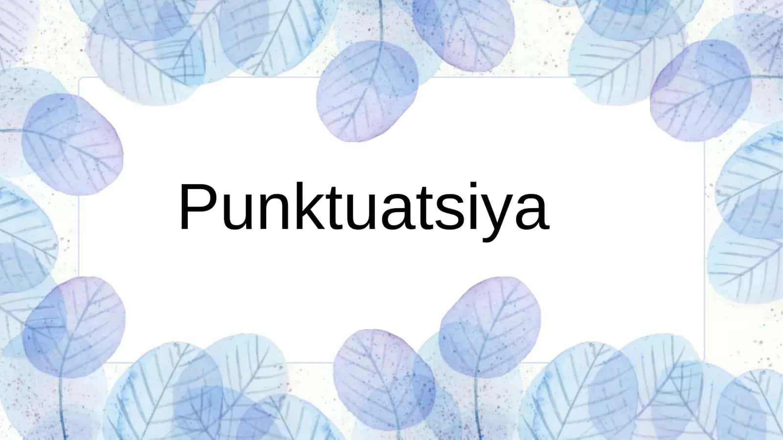 Punktuatsiya