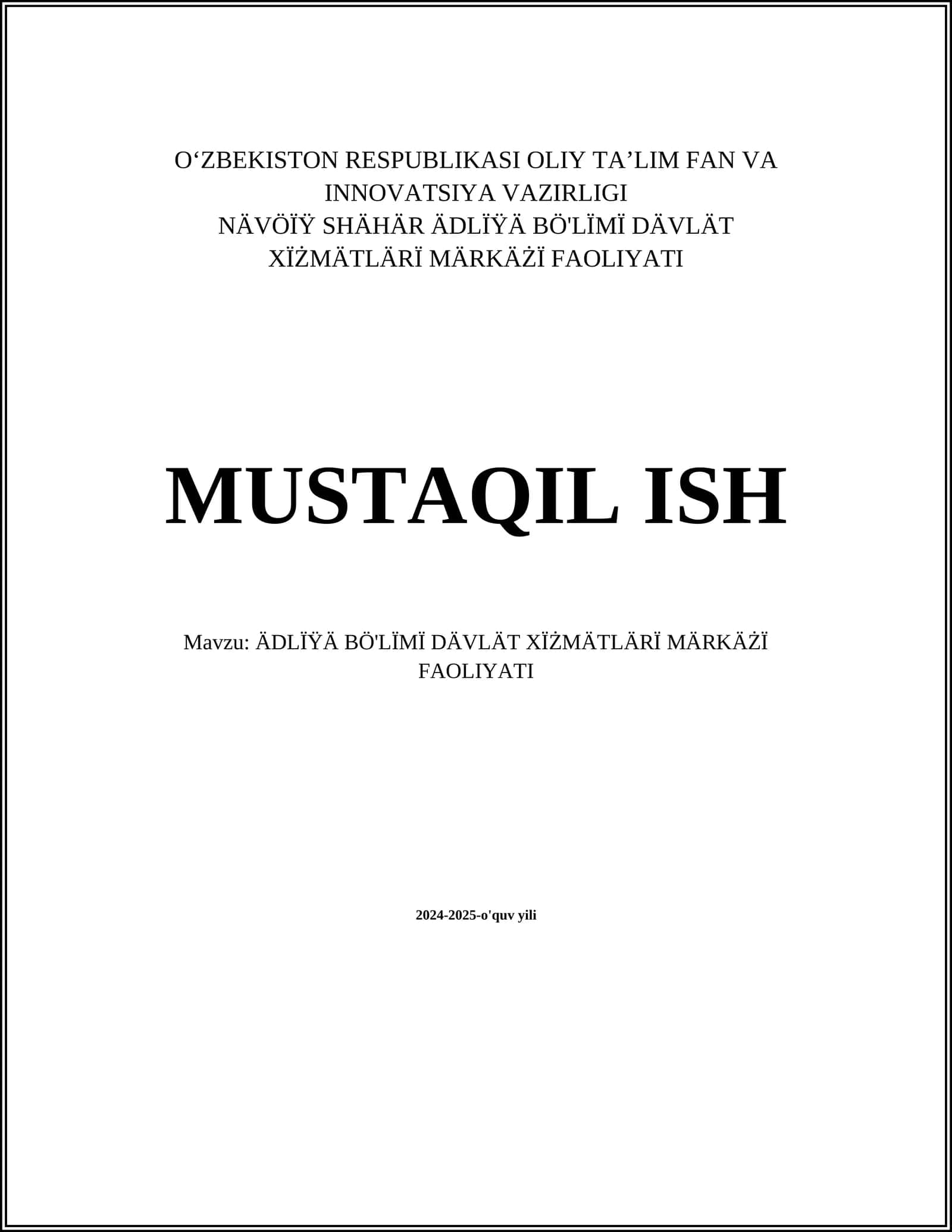 Davlat xizmatlari markazlarining asosiy funksiyalari