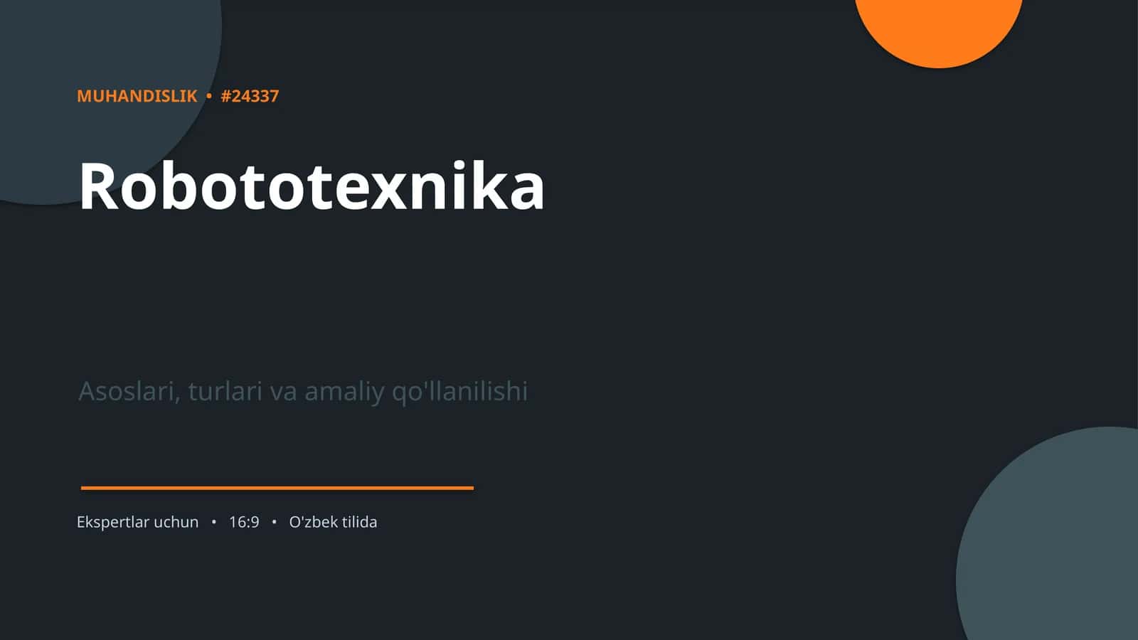 Muhandislik - Robototexnika Asoslari