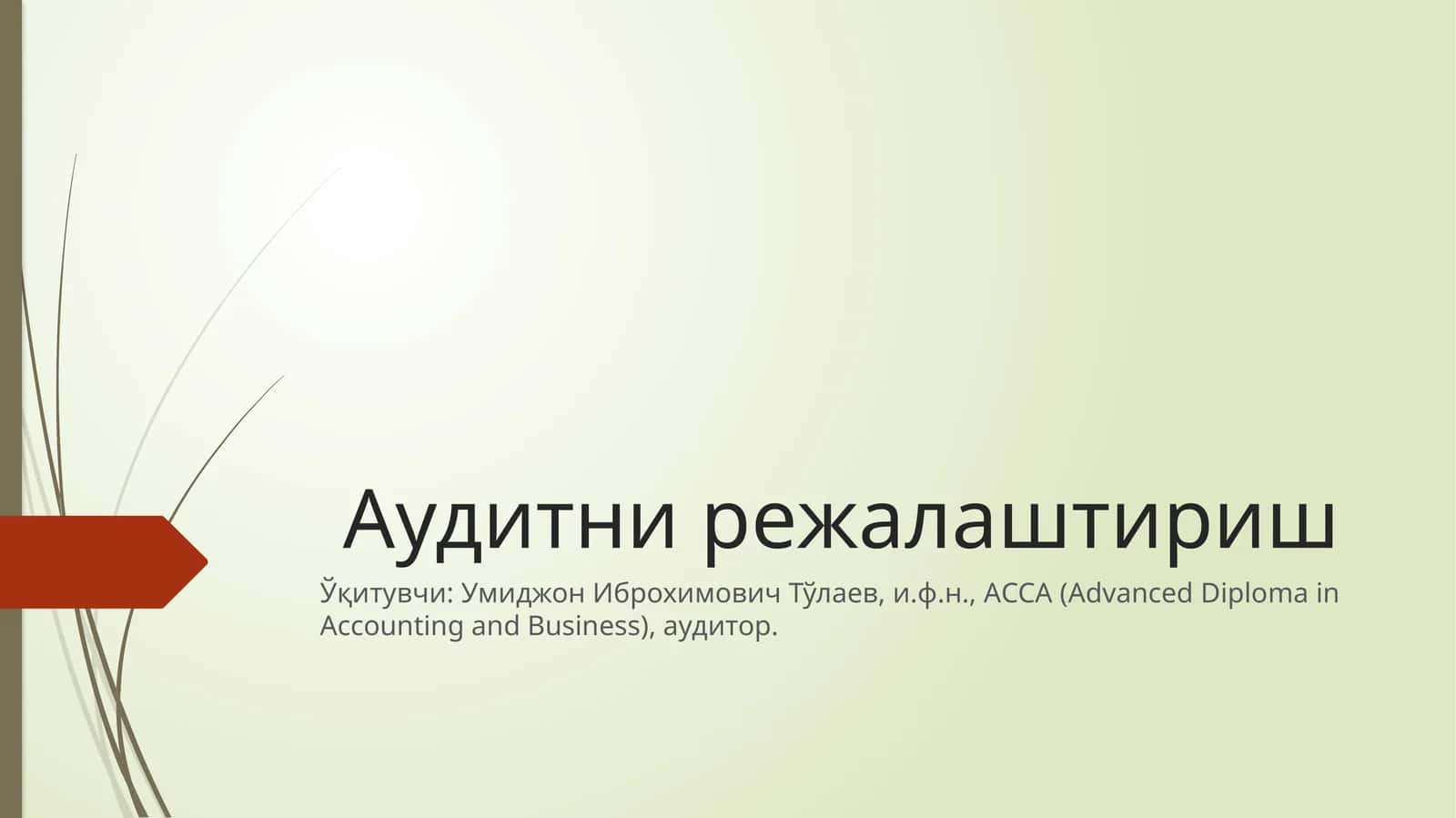 Аудитни режалаштириш