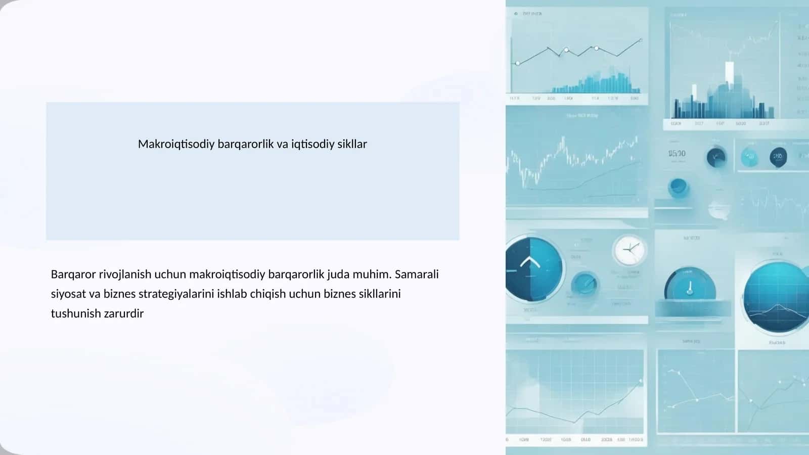 Makroiqtisodiy barqarorlik va iqtisodiy sikllar
