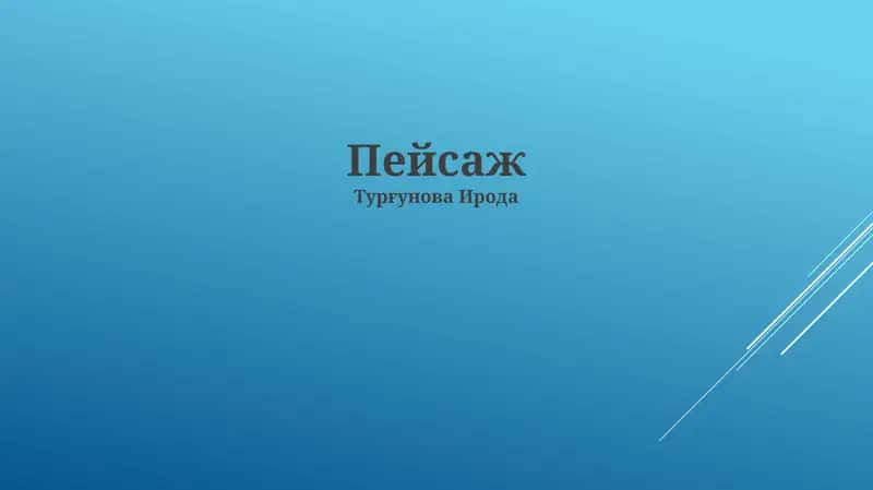 Пейсаж