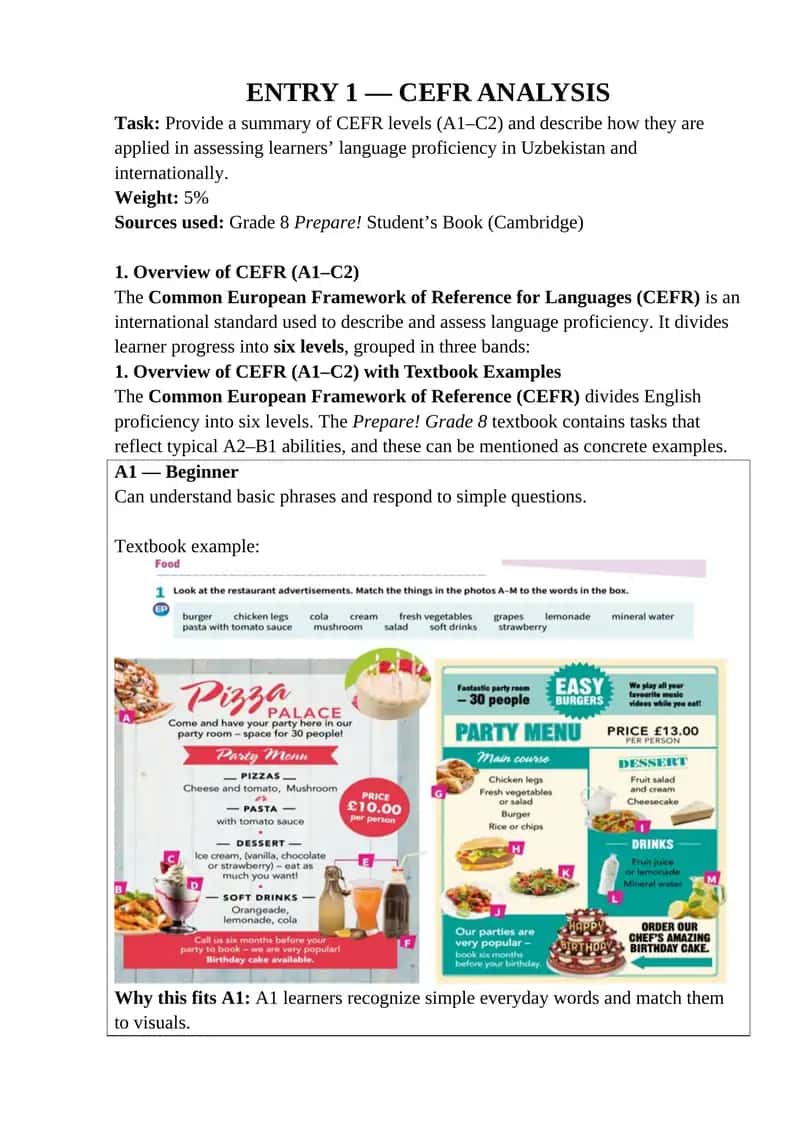 CEFR Analysis