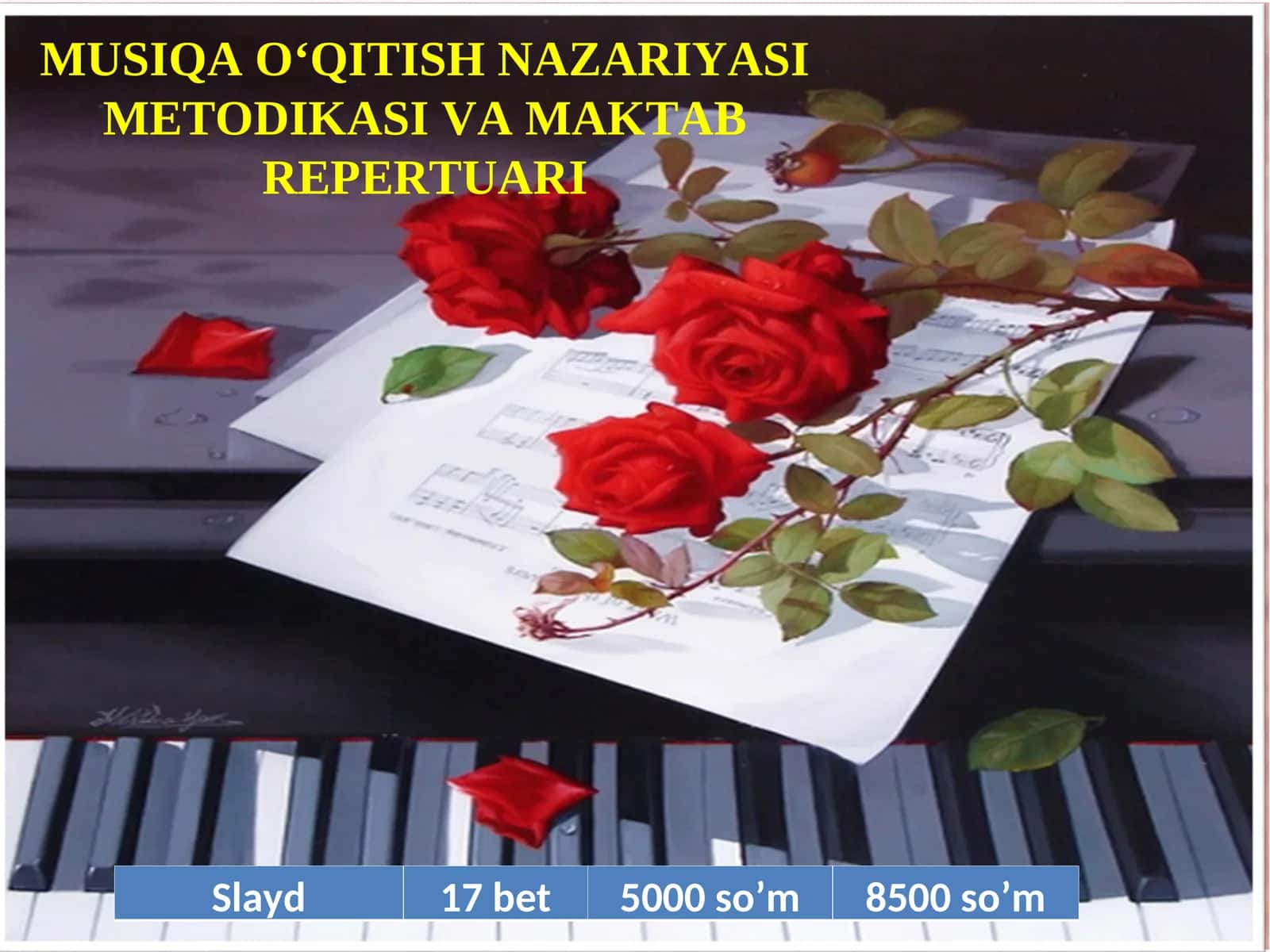 MUSIQA O‘QITISH NAZARIYASIMETODIKASI VA MAKTABREPERTUARI