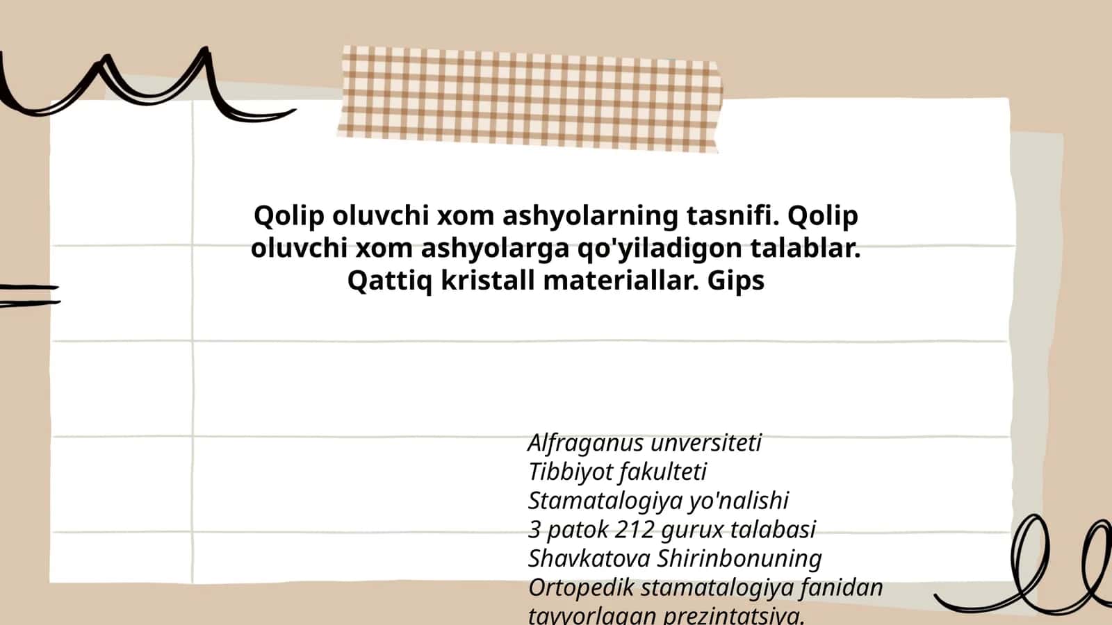 Ortopedik Stamatalogiya