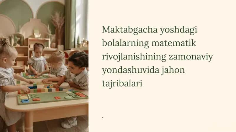 Matematik rivojlanishning zamonaviy yondashuvi va jahon tajribalari