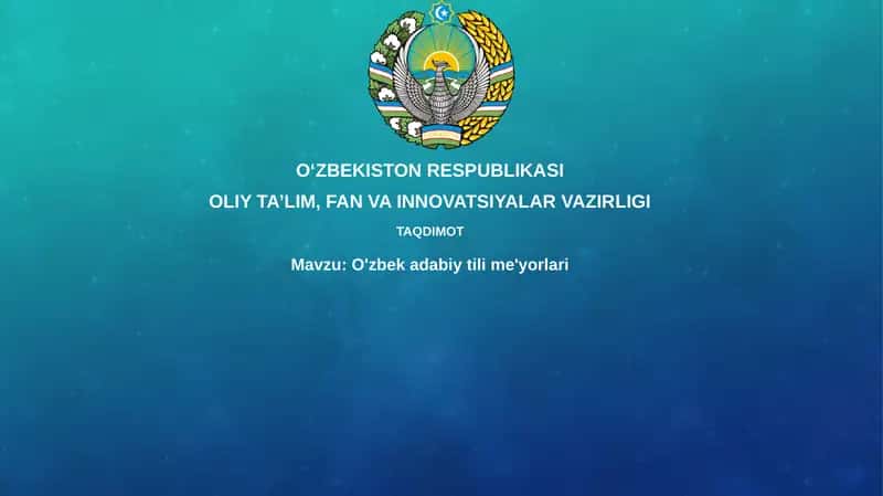 O'zbek adabiy tilining meʼyorlari