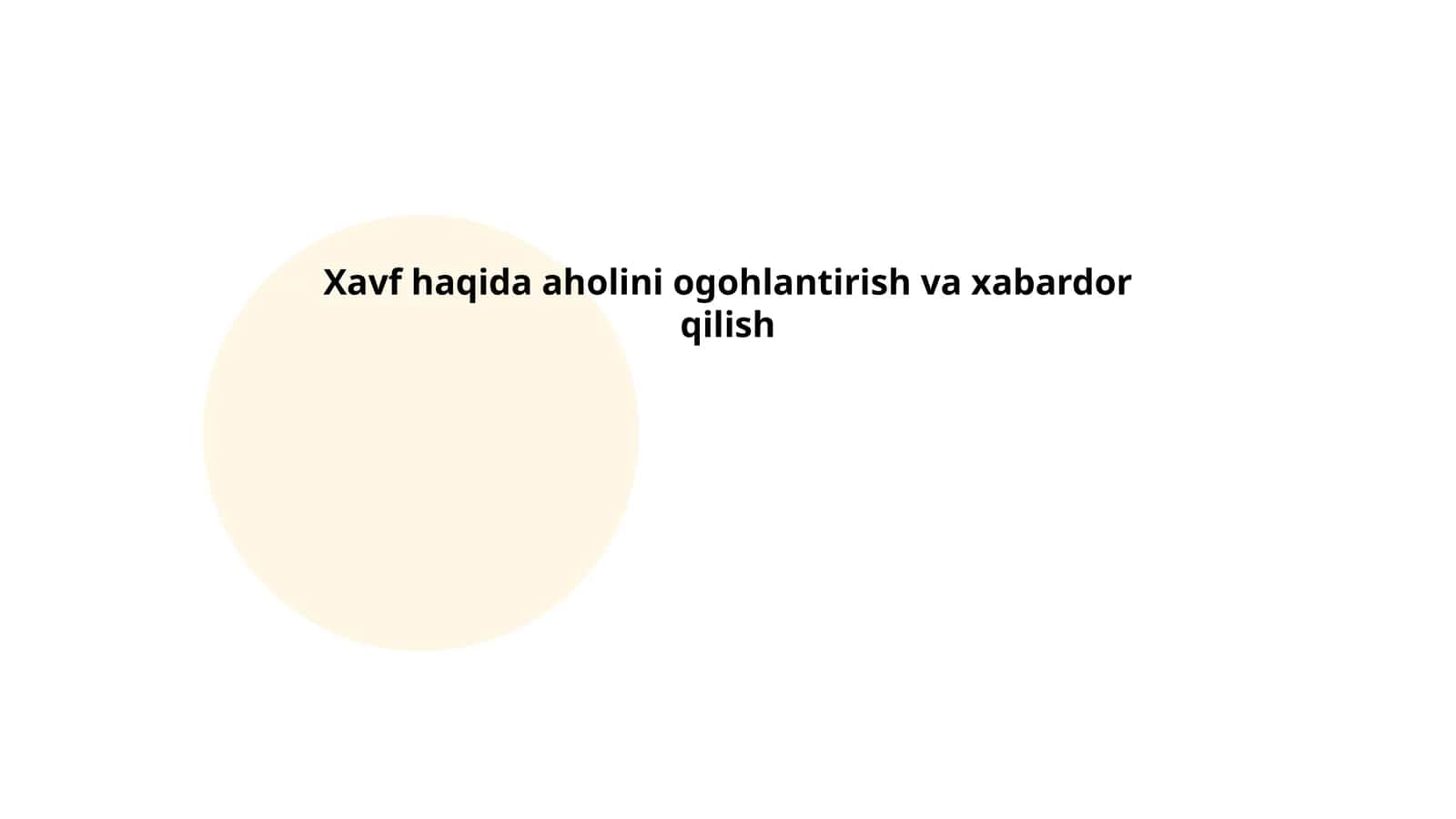 Xavf haqida aholini ogohlantirish va xabardor qilish