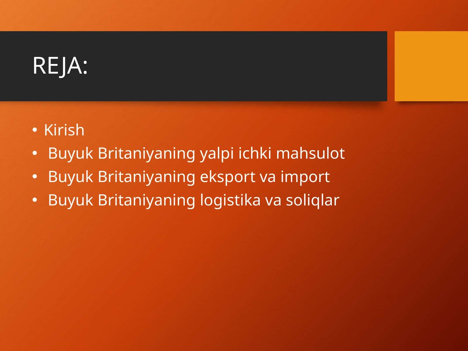 Buyuk Britaniyaning yalpi ichki mahsulot