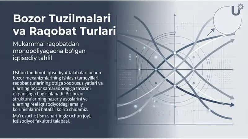 Monopoliya oqibatlari, Bozor tuzilmalari va raqobat turlari / Iqtisodiyot
