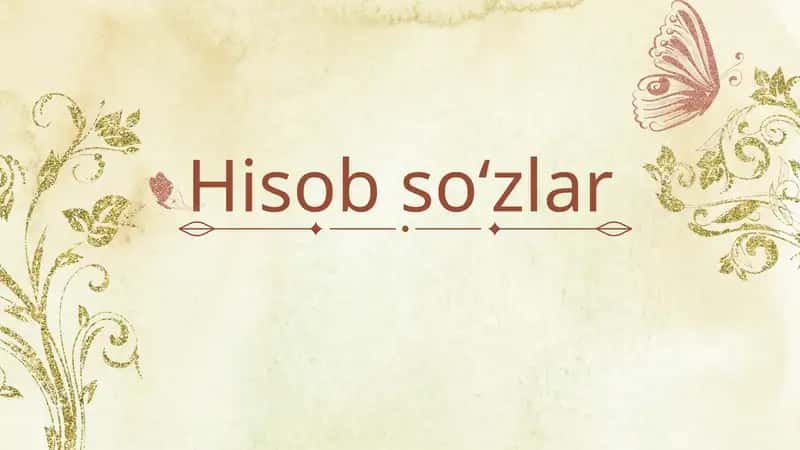 Hisob soʻzlar
