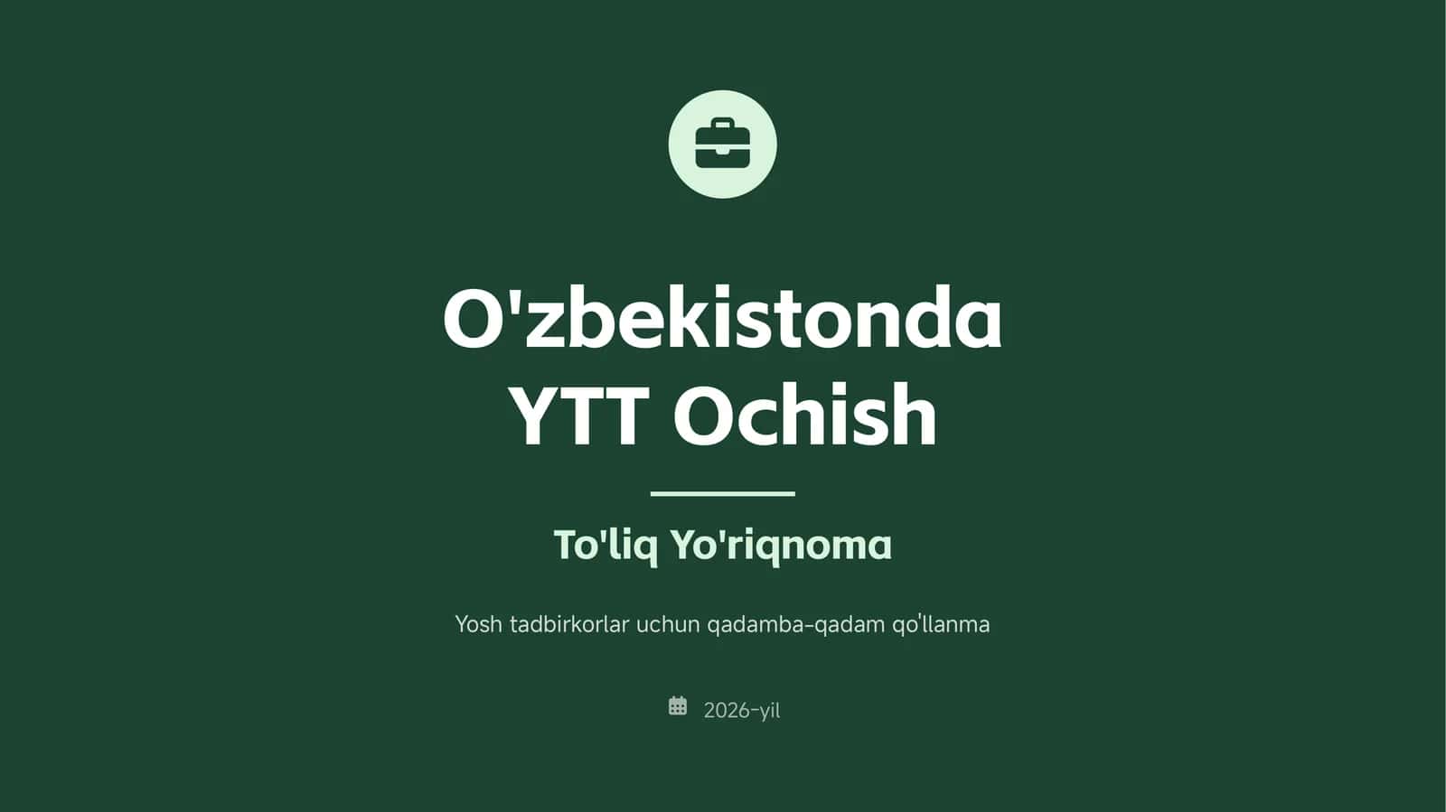 YTT Ochish To'liq Yo'riqnoma