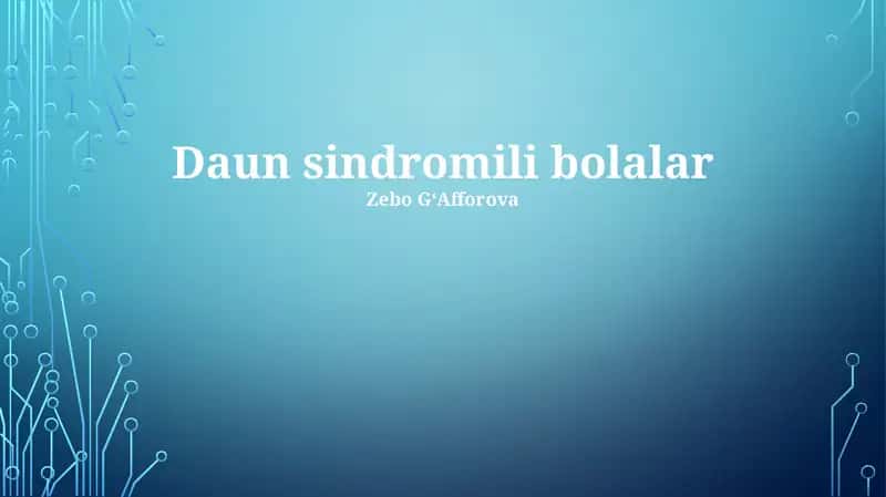 Daun sindromili bolalar