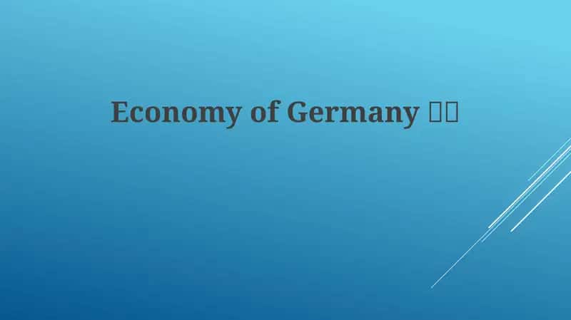 Economy of Germany