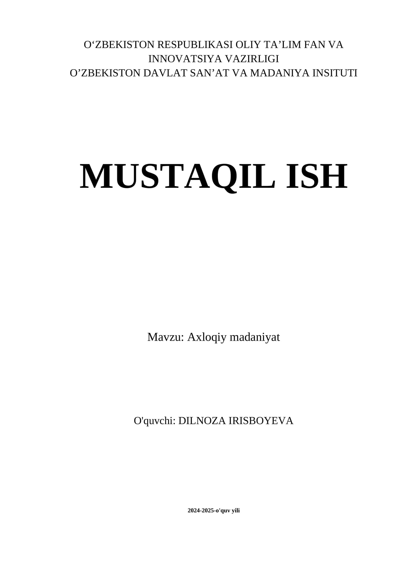 Axloqiy madaniyat