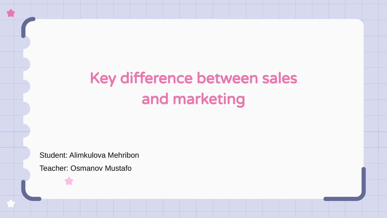 Key difference between sales and marketing