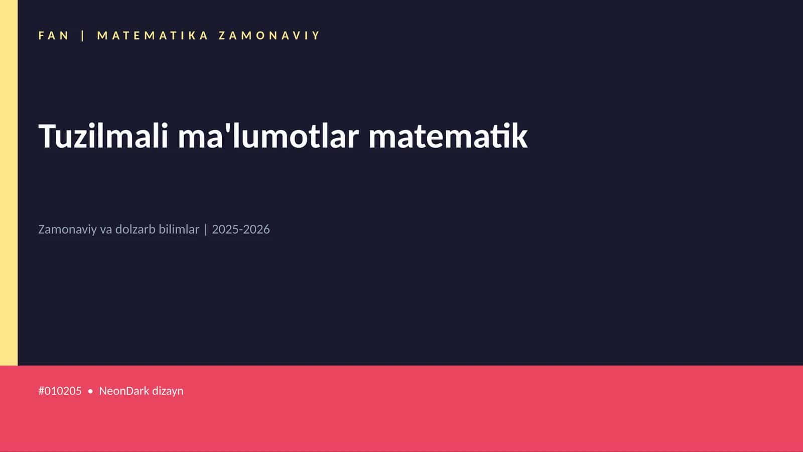 Tuzilmali ma'lumotlar matematik