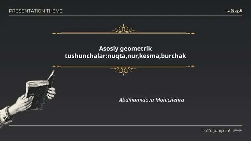 Asosiy geometrik tushunchalar