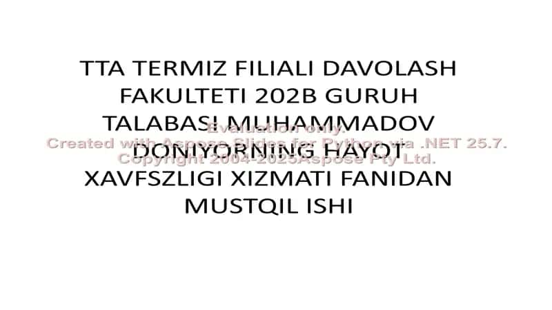 Yongin xavfsizligi asoslari