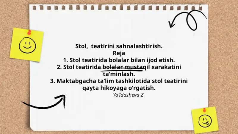 Stol teatirini sahnalashtirish