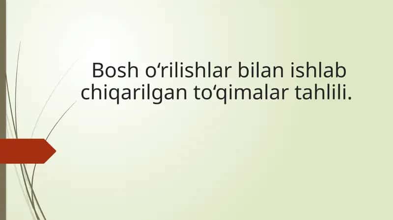To‘qimalar tahlili