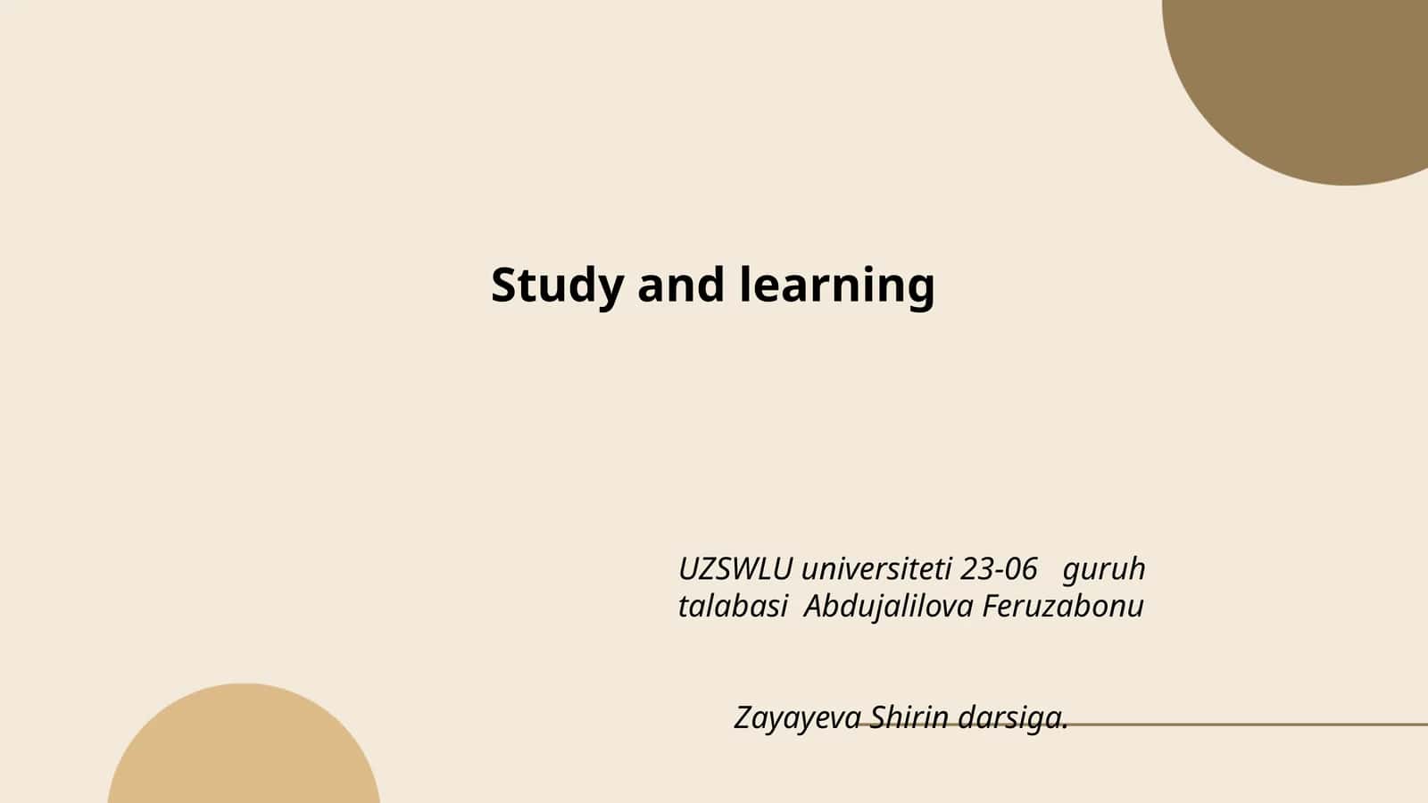 UZSWLU universiteti 23-06 guruh talabasi Abdujalilova FeruzabonuZayayeva Shirin darsiga