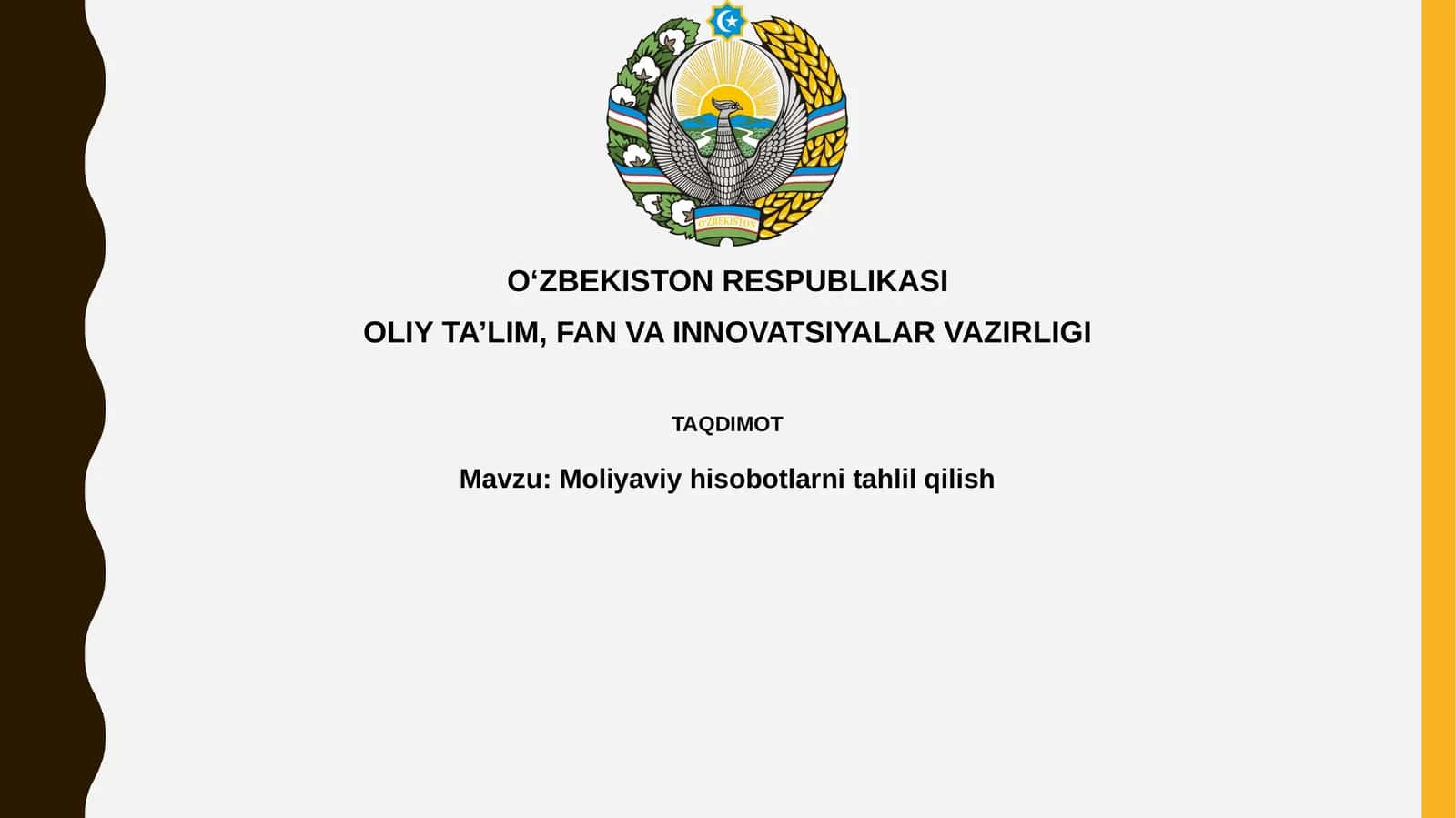Moliyaviy hisobotlarni tahlil qilish