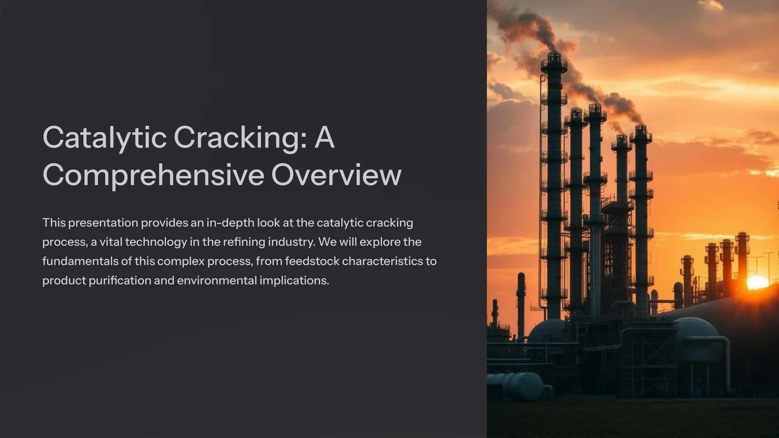 Catalytic Cracking A Comprehensive Overview