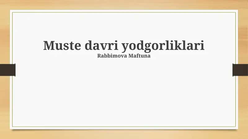 Mustye madaniyati