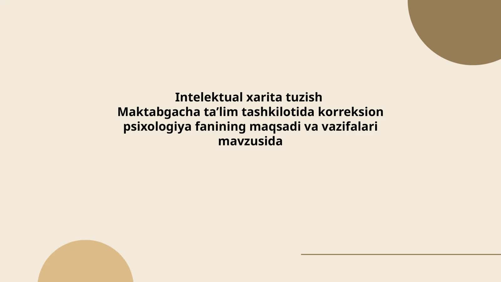 Intelektual xarita tuzish