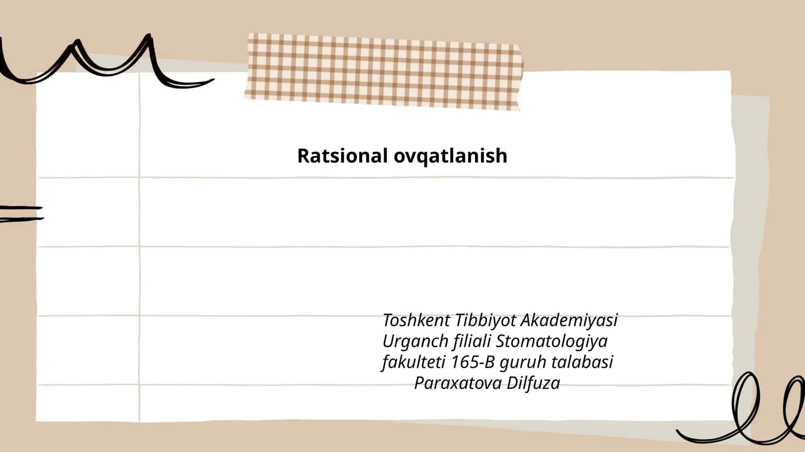Ratsional ovqatlanish