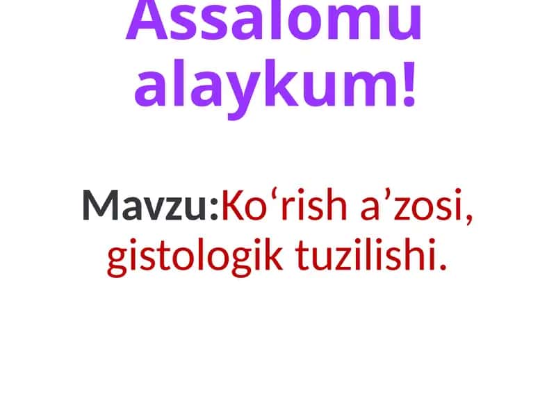 Koʻrishaʼzosi, gistologik tuzilishi