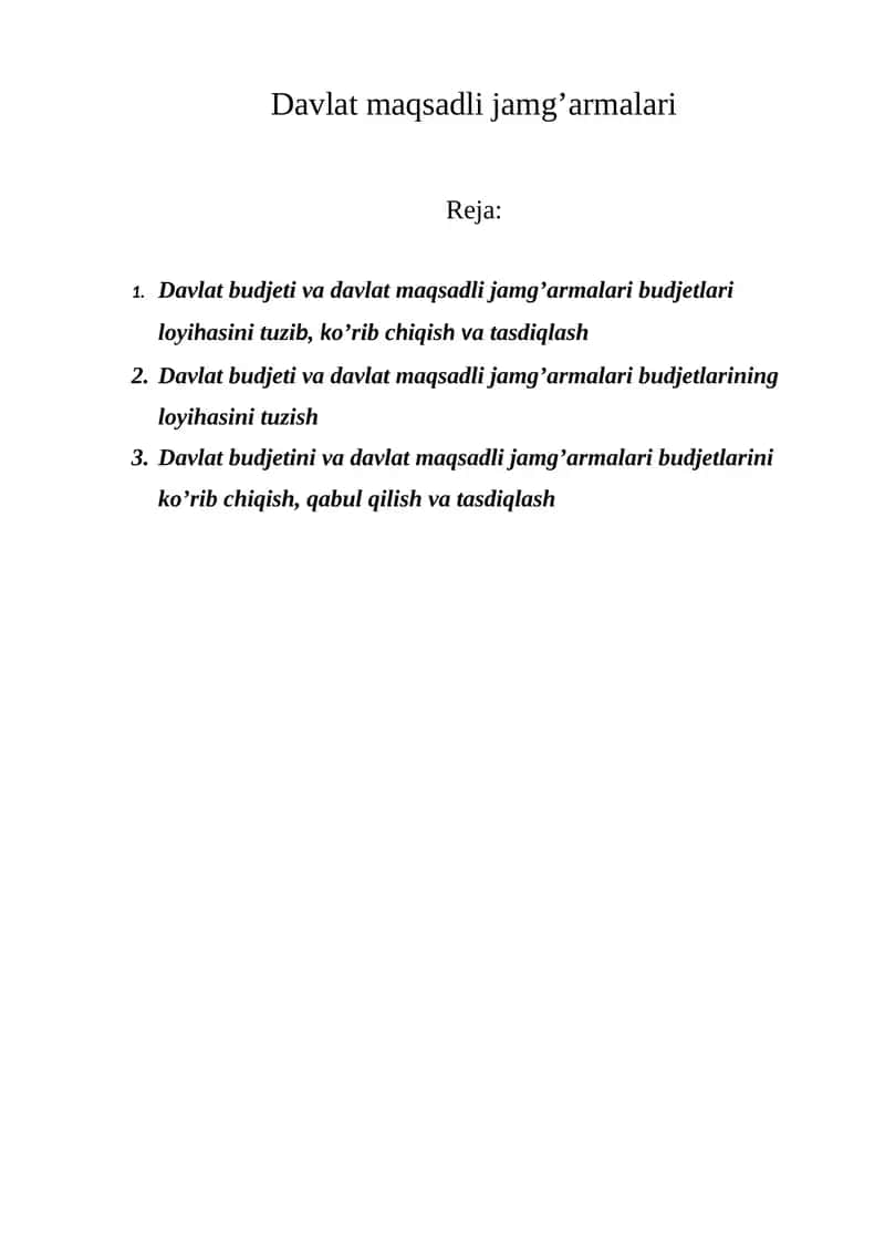 Davlat maqsadli jamg’armalari