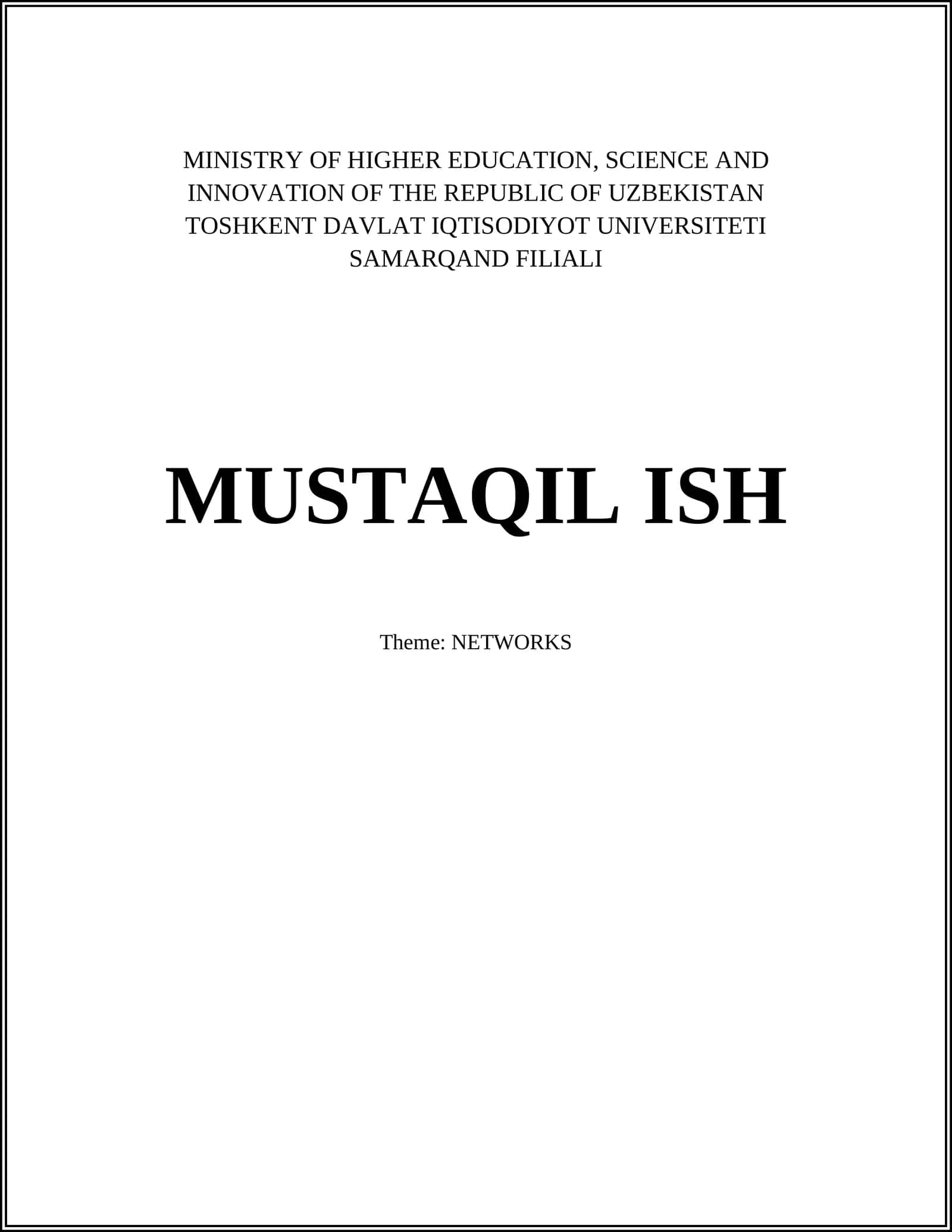 Network Topologies