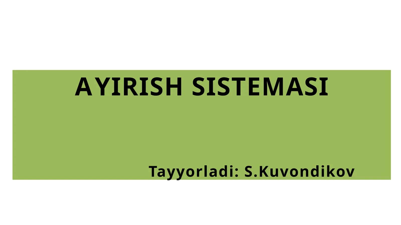 AYIRISHSISTEMASI