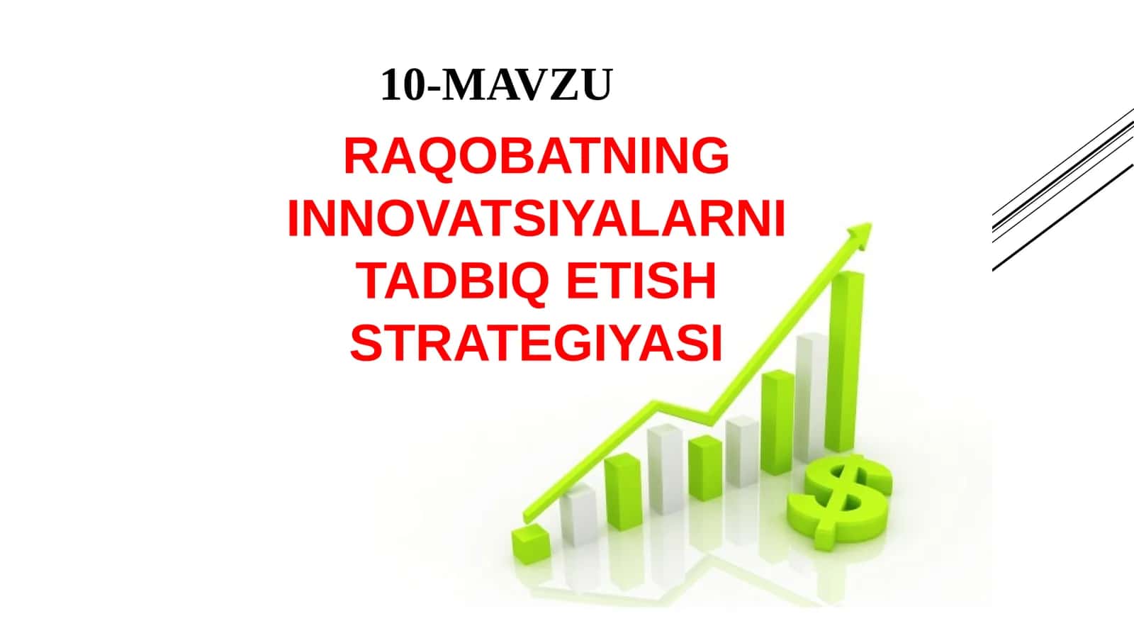 RAQOBATNING INNOVATSIYALARNI TADBIQ ETISH STRATEGIYASI