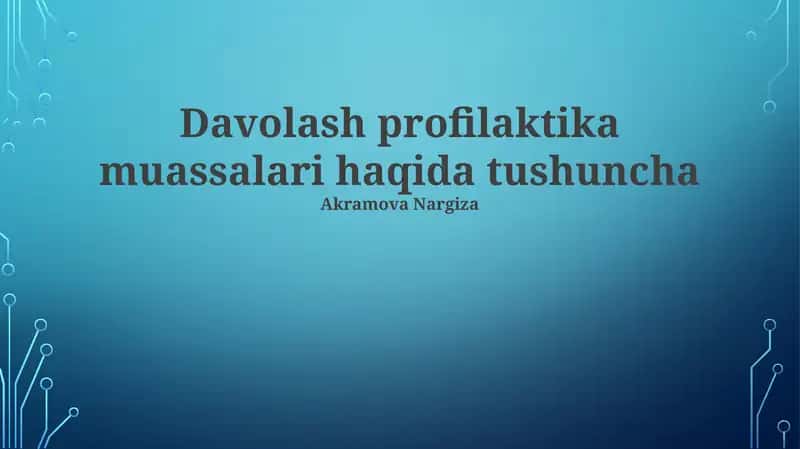 Profilaktika muassasalari: turlari va xususiyatlari