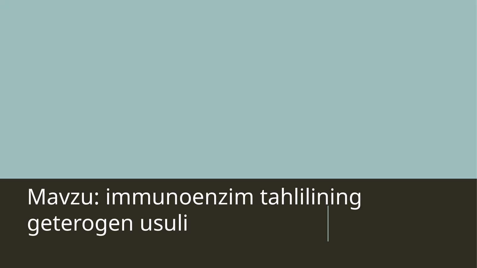 immunoenzim tahlilining geterogen usuli