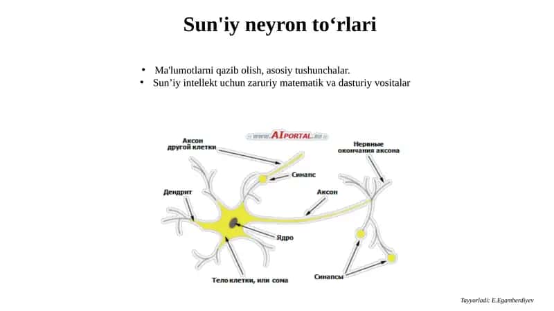 Sun'iy neyron to‘rlari