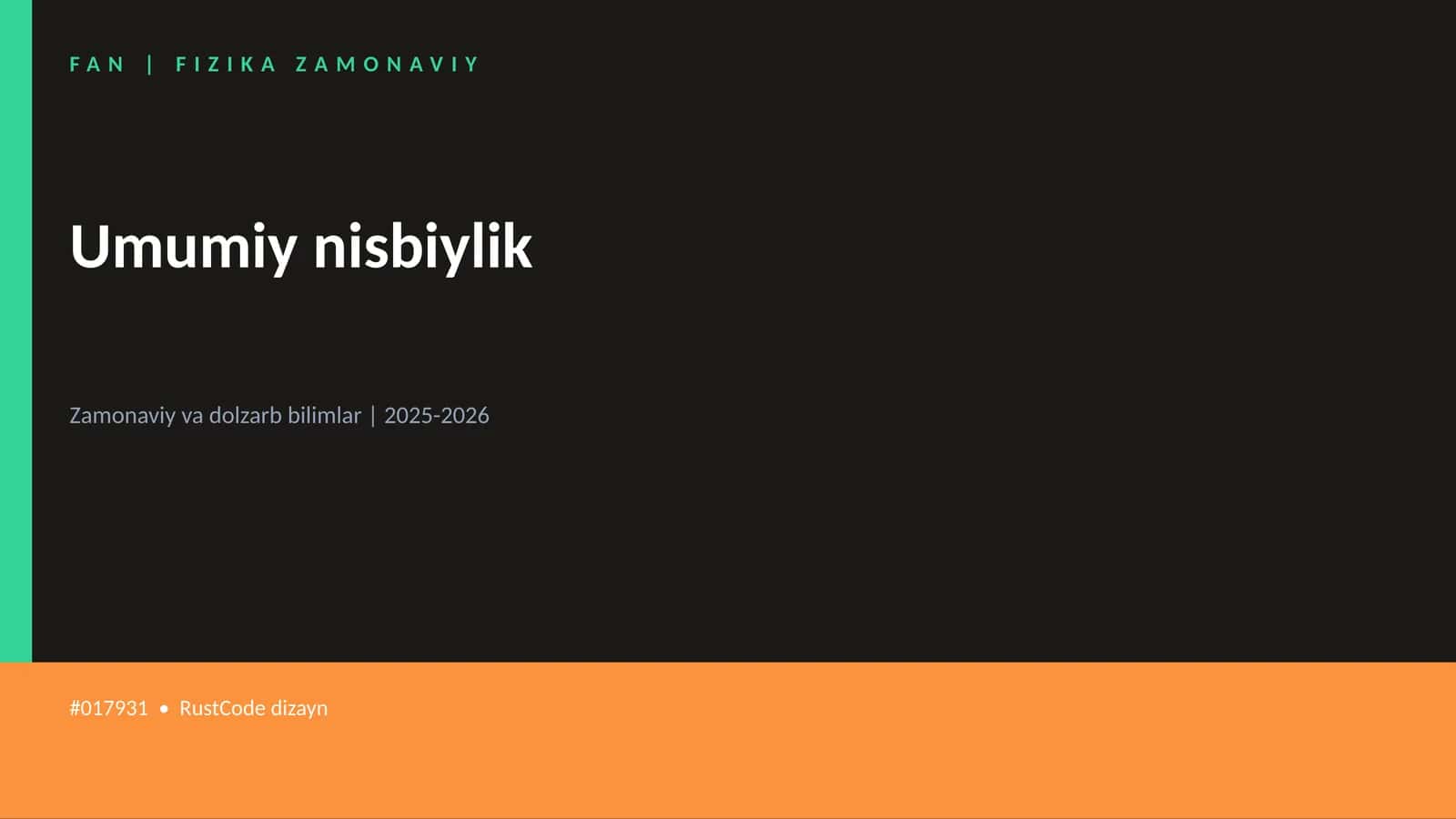 Fizika Zamonaviy