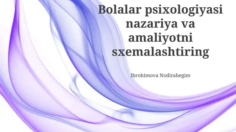 Bolalar psixologiyasi nazariyasi